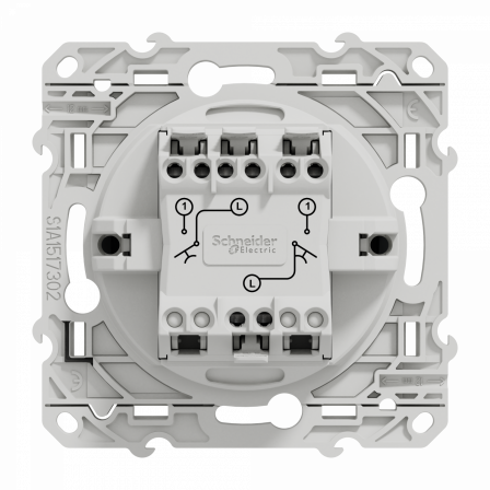 Odace - double poussoir anthracite