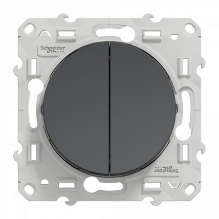 Odace - double poussoir anthracite