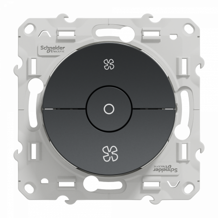 Odace - interrupteur VMC avec position arrêt -  anthracite