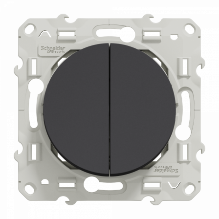 Odace - va-et-vient + poussoir anthracite - 10A