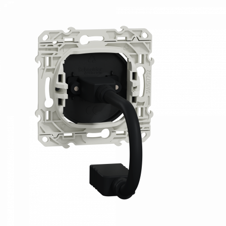 Odace - prise HDMI type A - anthracite - prise femelle / câble femelle arrière