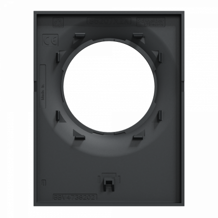 Odace Styl Pratic - plaque avec pince multi-usage 1 poste anthracite