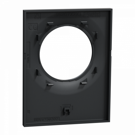 Odace Styl Pratic - plaque avec pince multi-usage 1 poste anthracite