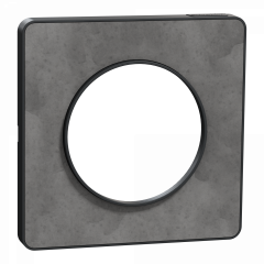 Odace Touch - plaque 1 poste ardoise avec liseré anthracite