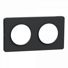 Odace Touch -  plaque 2 postes horizontaux ou verticaux 71mm anthracite