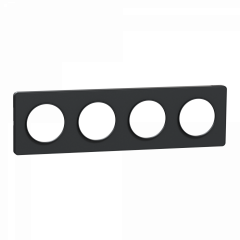 Odace Touch -  plaque 4 postes horizontaux ou verticaux entraxe 71mm anthracite