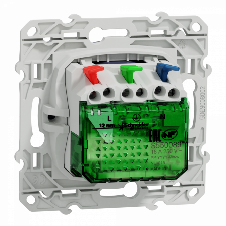 Odace - prise affleurante + USB C - 10,5W - cobalt