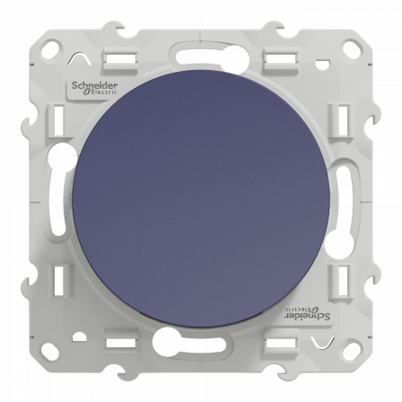 Odace - poussoir lumineux - cobalt - 10A - voyant LED bleu 0,15mA