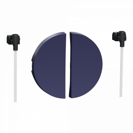 Odace - 2 demi enjoliveur - cobalt - livré sans LED