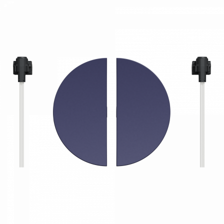 Odace - 2 demi enjoliveur - cobalt - livré sans LED