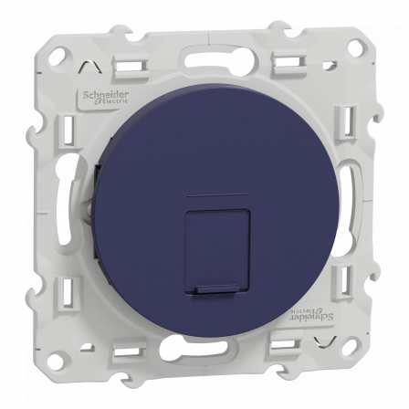 Odace - prise RJ45 - cobalt - sans connecteur (empreinte Infraplus)