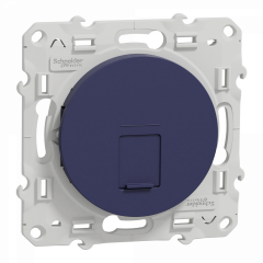 Odace - prise RJ45 cat. 6a STP - grade 3 (+multimédia) - cobalt