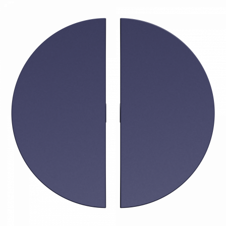 Odace - enjoliveur double - va-et-vient et poussoir - cobalt