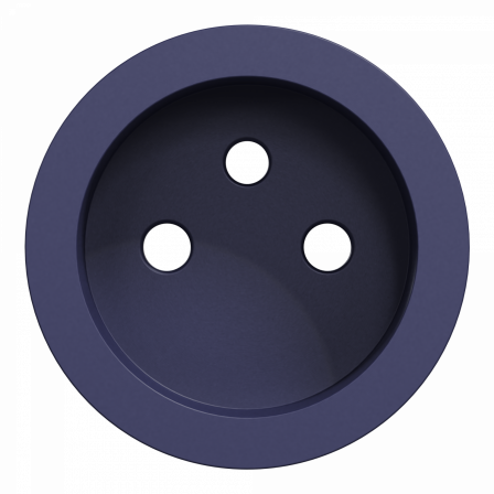 Odace  - enjoliveur seul - prise de courant 2P+T 16A - cobalt