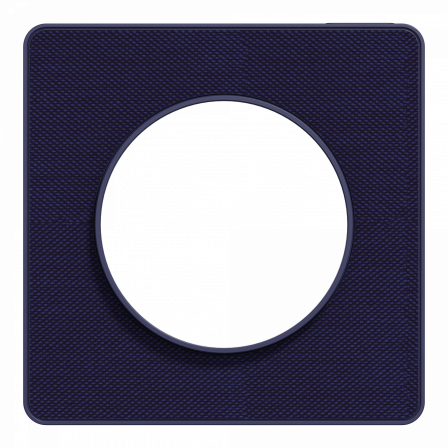 Odace Touch  - plaque 1 poste Kvadrat roi avec liseré bleu cobalt