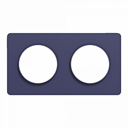 Odace Touch -  plaque 2 postes horizontaux ou verticaux 71mm bleu cobalt
