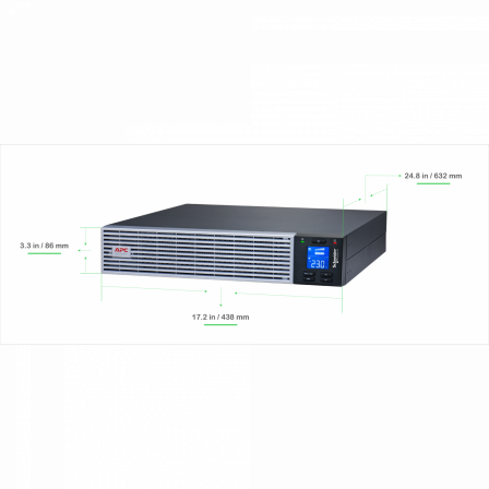 Easy UPS SRV - Onduleur on-line 3kVA Bat Lithium-Ion Tour/Rack 1 ph 230V - IEC
