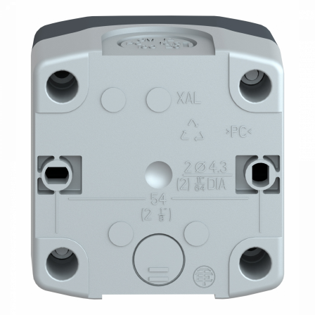 Harmony XAL - boite 1 bouton poussoir affleurant vert Ø22 marquage 'I' - 1F+1O