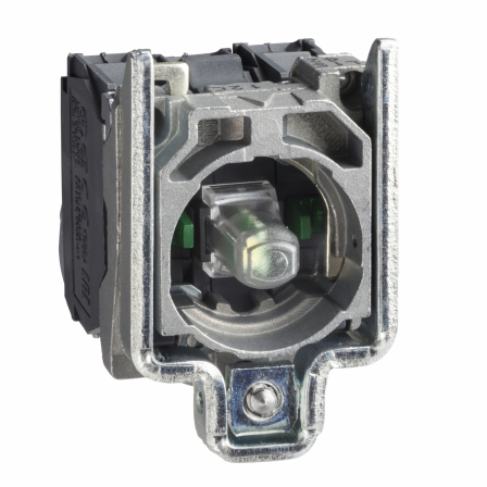 Harmony XB4 - corps bouton poussoir lumin DEL - orange - 2F - 12V - vis étrier