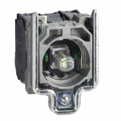 Harmony XB4 - corps bouton poussoir lumin DEL - orange - 2F - 12V - vis étrier