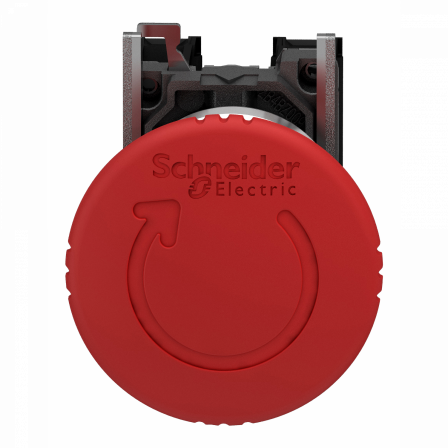 Harmony XB4 - bouton arrêt urgence - Ø40 - pousser tourner - rouge - 2O - vis