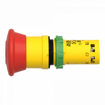 Harmony arrêt d'urgence - rouge Ø40mm - Ø22 - pousser-tirer - 1O