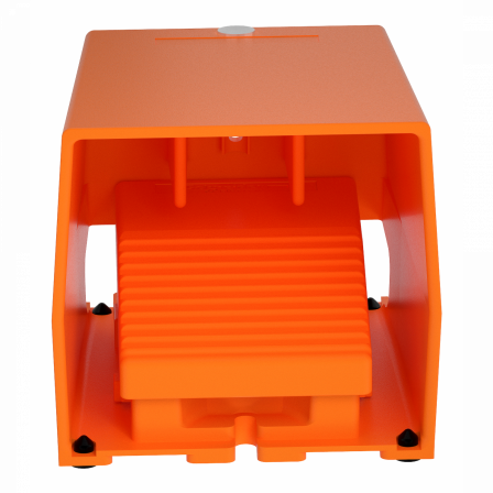 Preventa XPER - inter. à pied - simple - avec capot - métal.- orange - 1O+1F