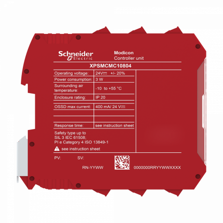 CPU-8 entrées de sécurité-4 OSSD simples-bornier à vis