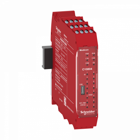 CPU-8 entrées de sécurité-4 OSSD simples-bornier à vis-connecteur fond de panier