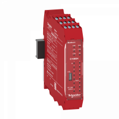 CPU-8 entrées de sécurité-4 OSSD simples-bornier à vis-connecteur fond de panier