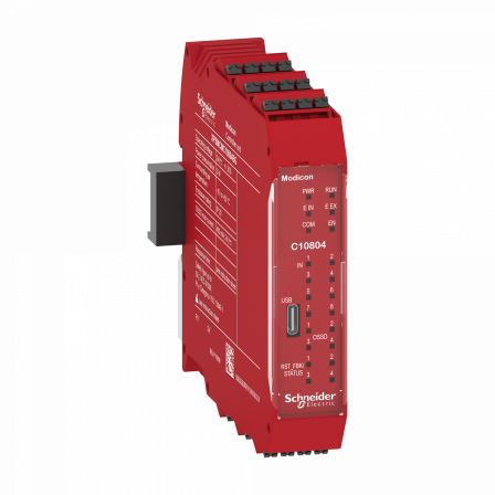 CPU-8 entrées de sécurité-4 OSSD simples-à ressort-connecteur fond de panier