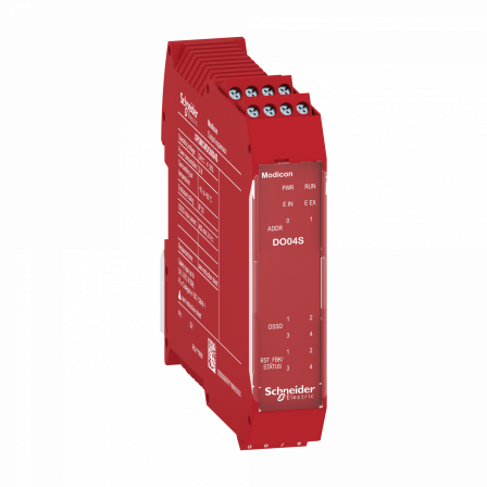 4 OSSD avec courant de sortie de 400 mA-4 sorties SIL 1/PL c-bornier à vis