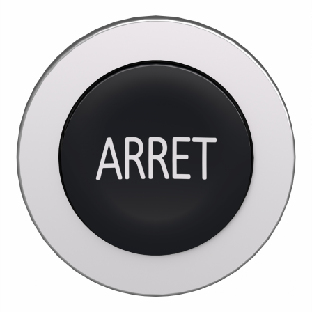 Harmony XB4 - tête bouton poussoir - flush - dépassant - marqué - noir