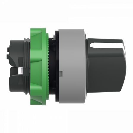 Harmony XB5 - tête de bouton tournant - Ø22 - col grise - 2 posit fixes - blanc