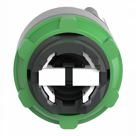 Harmony XB5 - tête de bouton tournant - Ø22 - col grise - 2 posit fixes - blanc