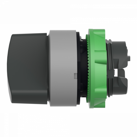 Harmony XB5 - tête de bouton tournant - Ø22 - col grise - 2 posit fixes - blanc