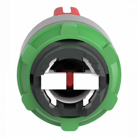 Harmony XB5 - tête de bouton tournant - Ø22 - col grise - 3 posit fixes - rouge