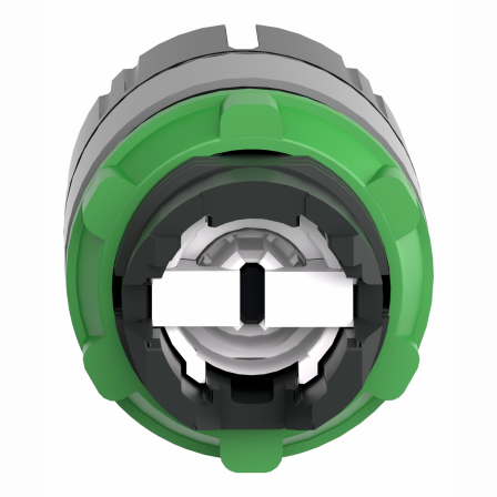 Harmony XB5 - tête bouton à molette - Ø22 - col grise - 3 pos rap au C - noir
