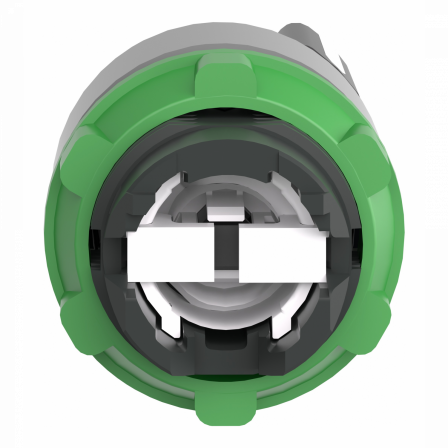 Harmony XB5 - tête de bouton tournant - Ø22 - col grise - 2 pos à rap. - noir