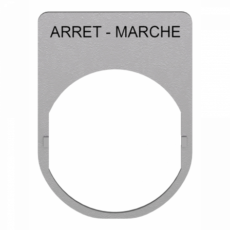 Etiquette 30x40 métal marquée
