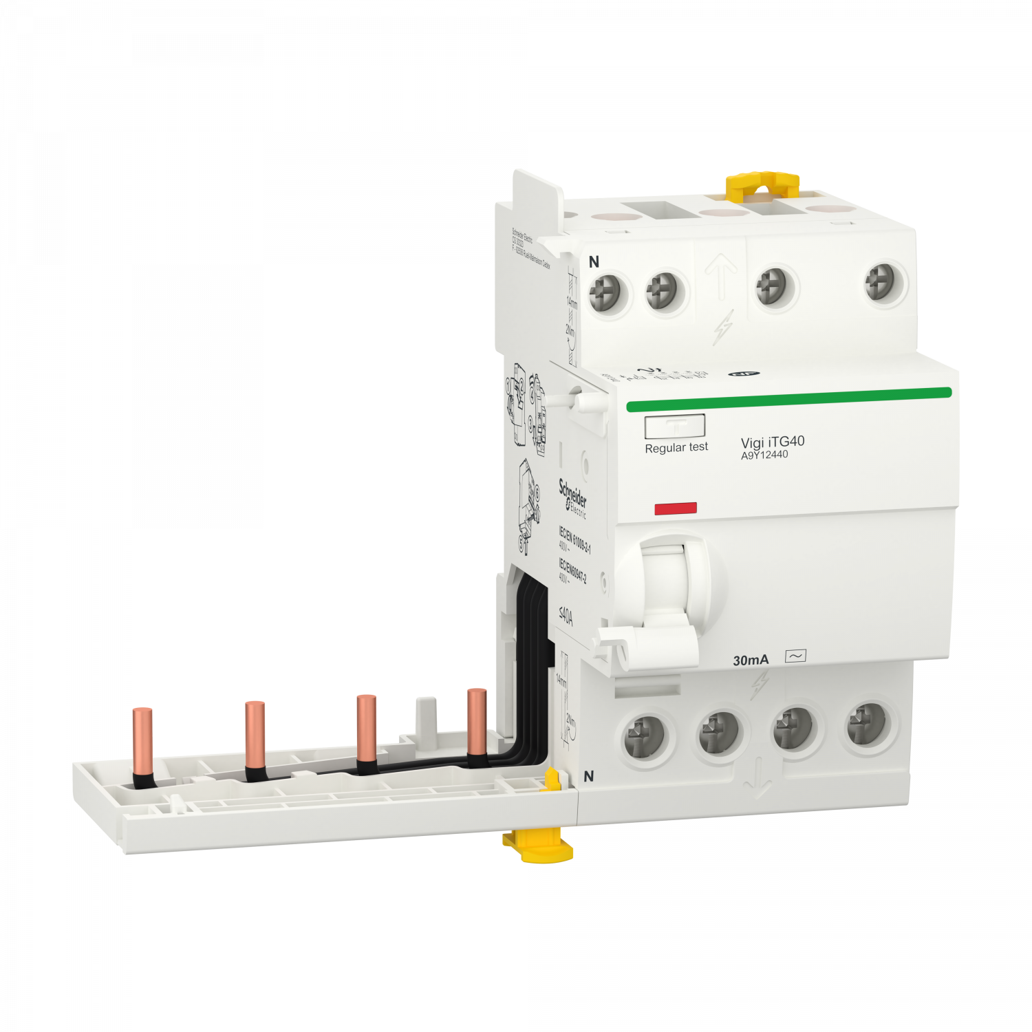 Acti9 iTG40 - Bloc dif. Vigi Tête de groupe - 4P - 40A - 30mA - Type AC