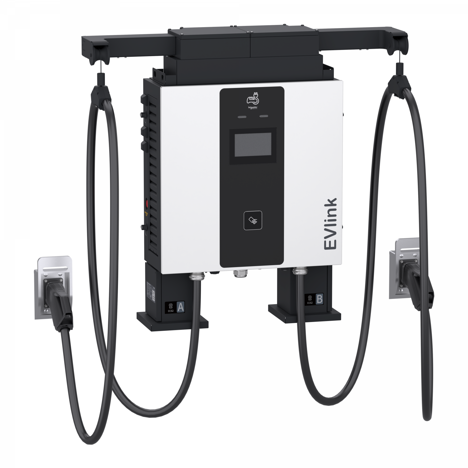 Evlink Pro DC - Borne de recharge - 60 kW - 2xCCS2  - Câble management - 3,6m