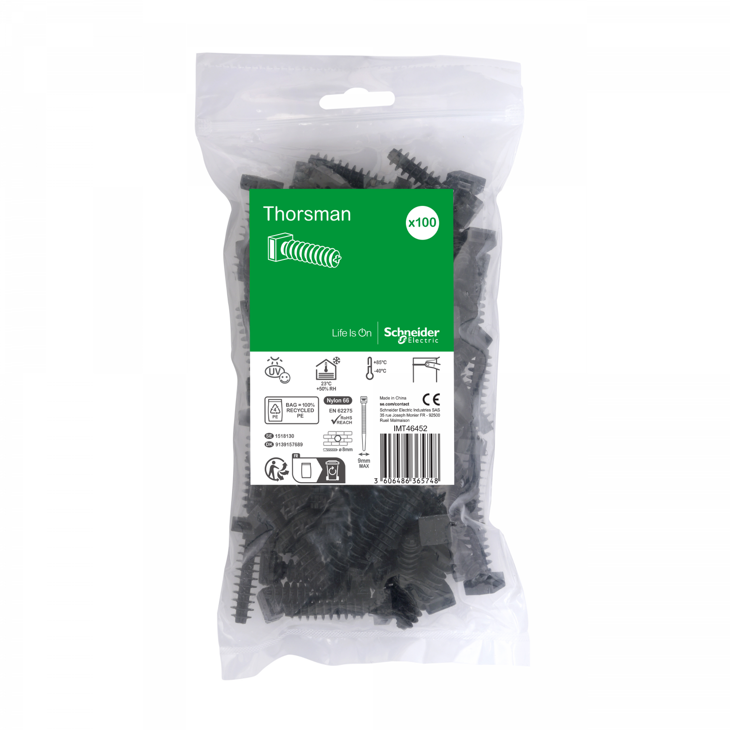 Cheville pour Col. 9mm 100p