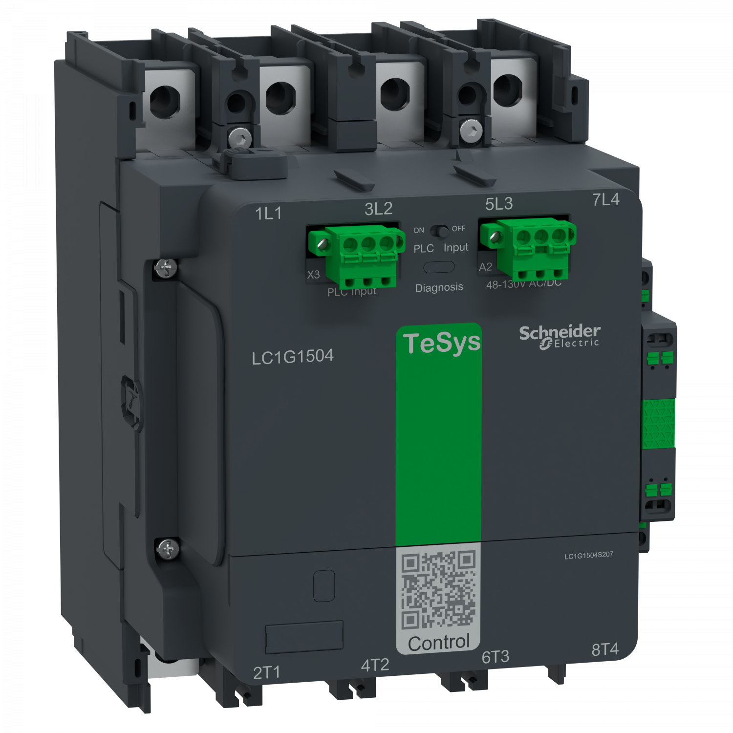 TeSys Giga, 4P(4NO), 150A, bobine AC/DC 48V…130V, application SNCF, Avanced