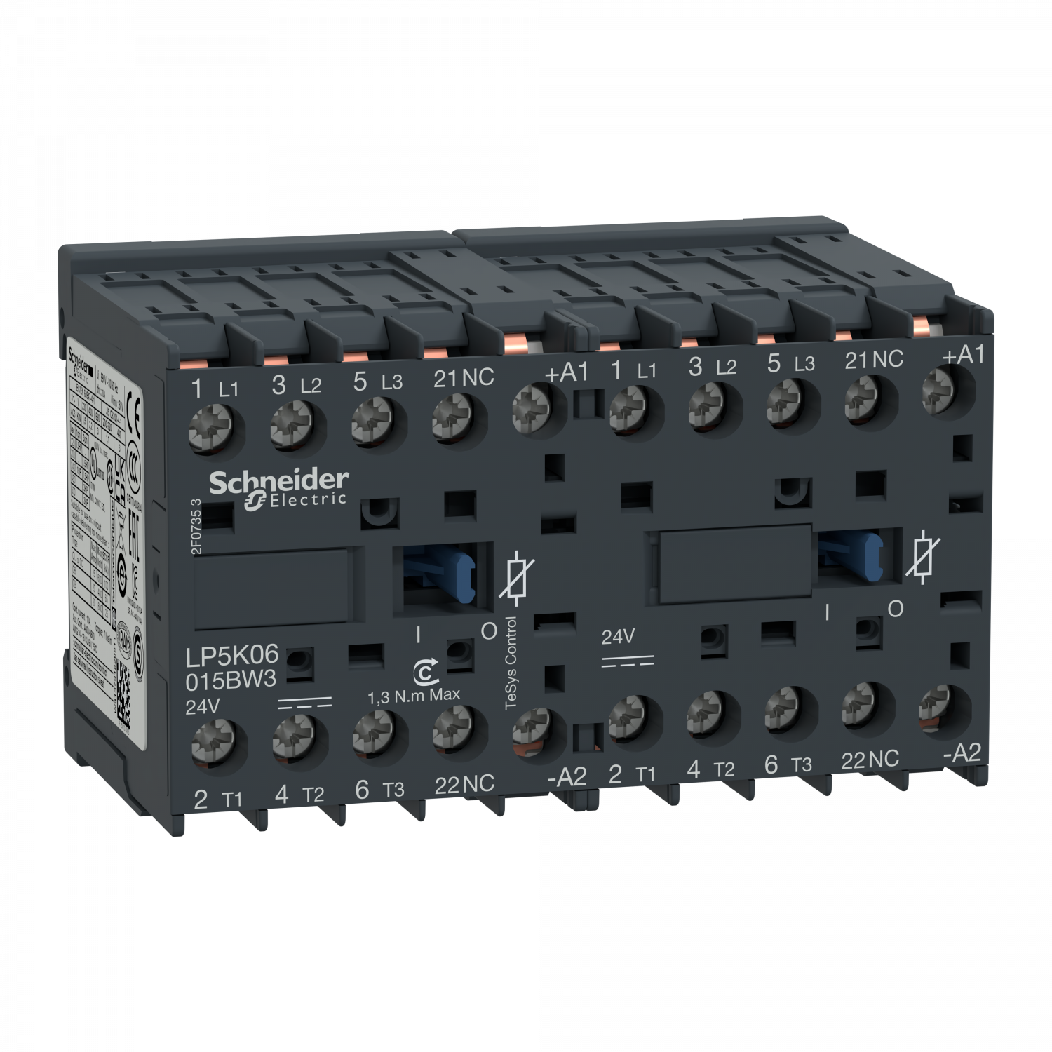 contacteur inverseur TeSys LP5K 3P AC3 440V 12 A bobine 24 V CC