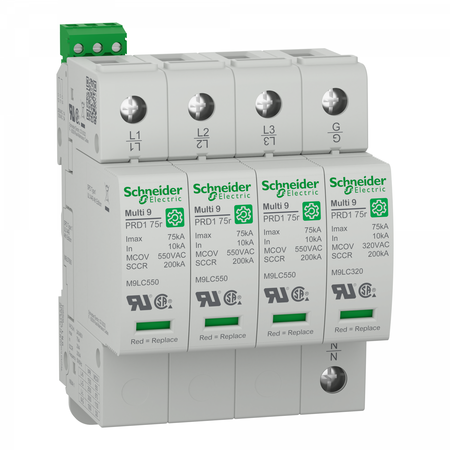 Multi 9 PRD1 75r 4P T1 400/690V Parafoudre debro UL1449