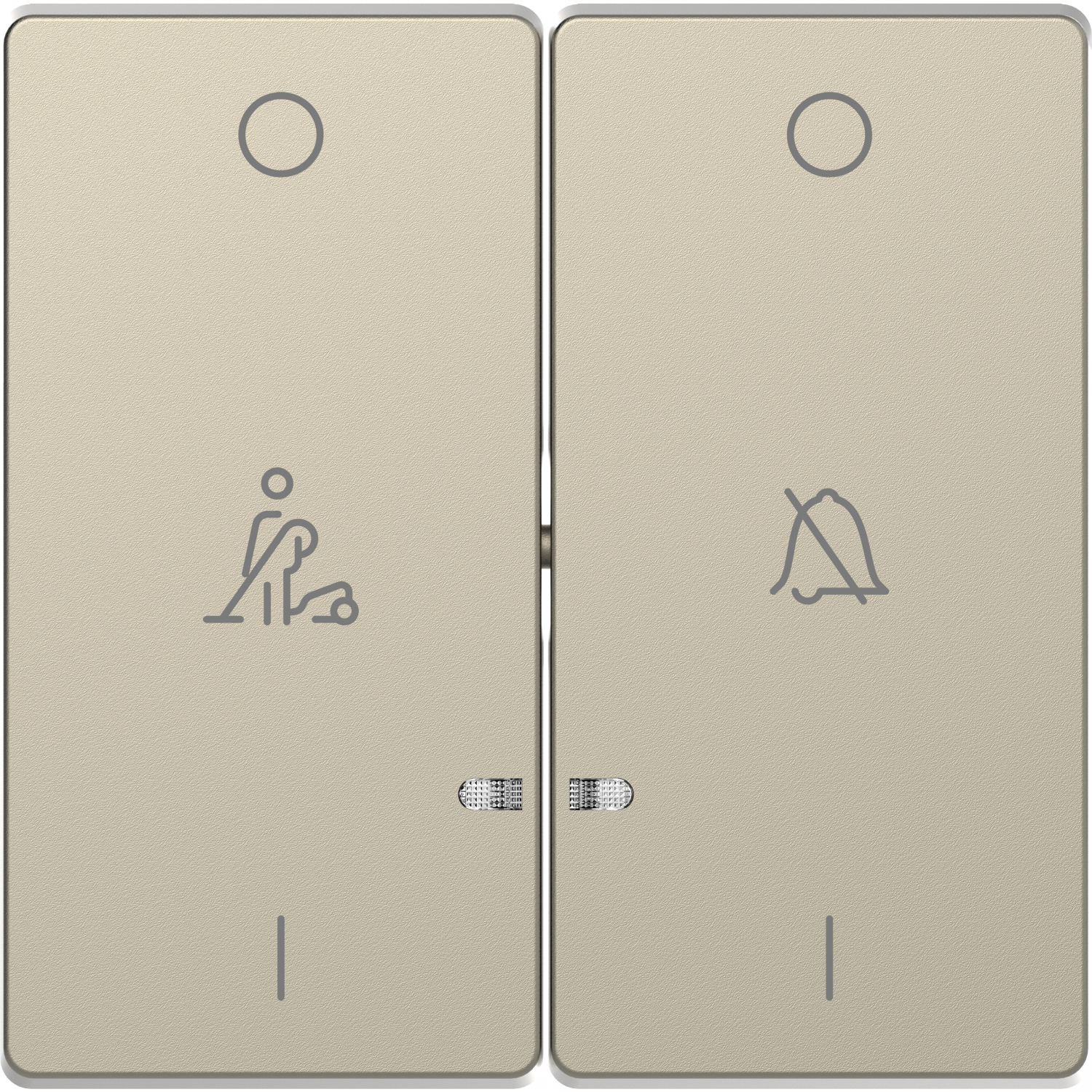 D-Life - enjoliveur pour commande double voyant et picto hotel - blanc sable