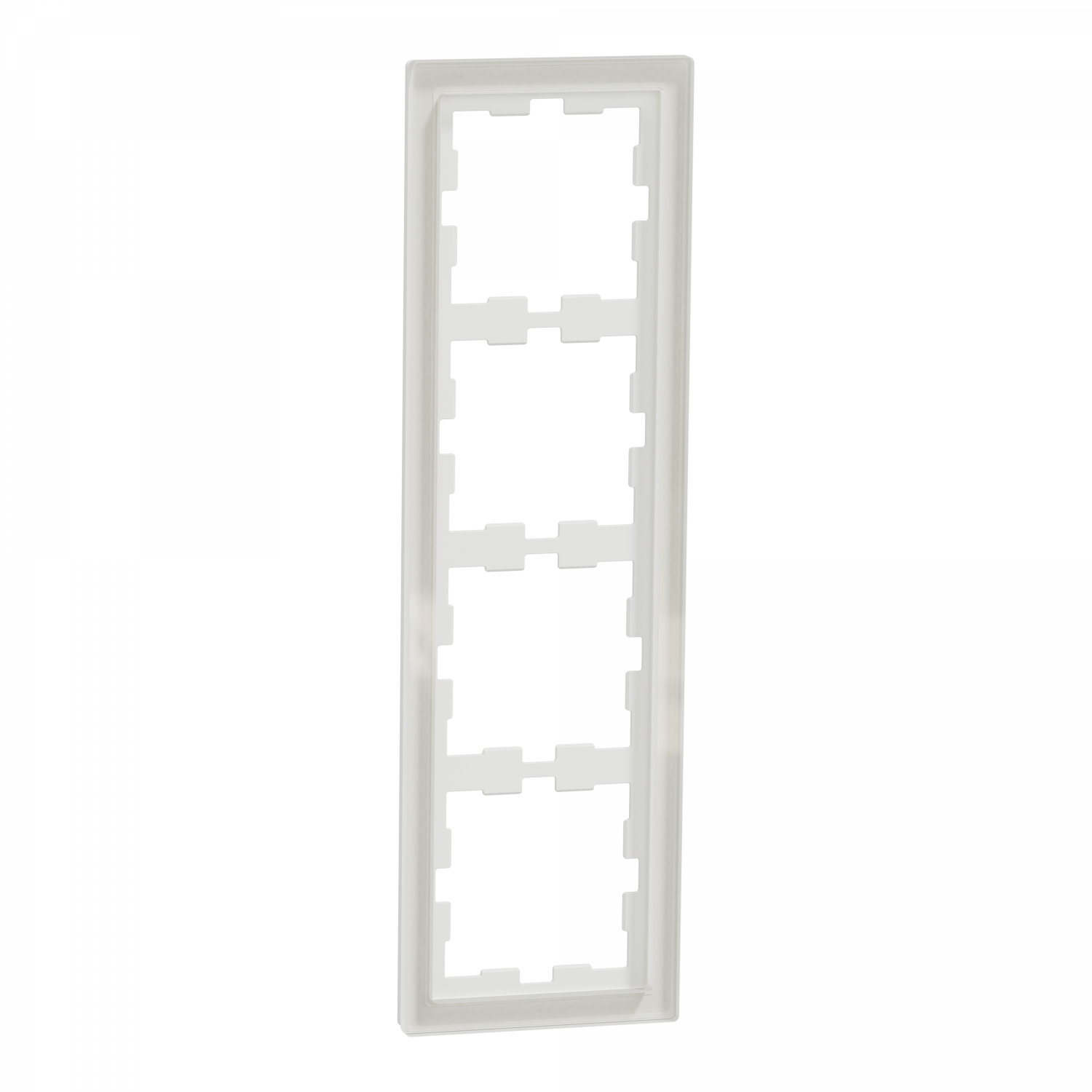 D-Life - cadre de finition - verre - blanc - 4 postes