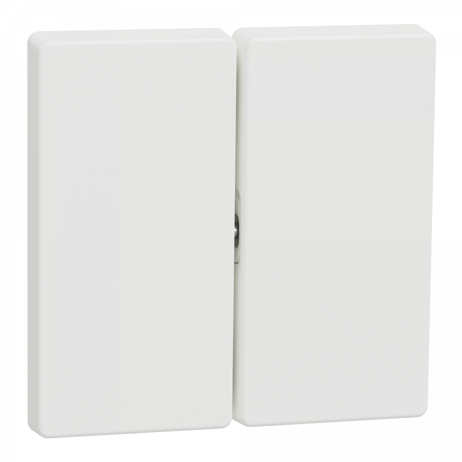 D-Life - enjoliveur pour commande double sans marquage - blanc nordic mat