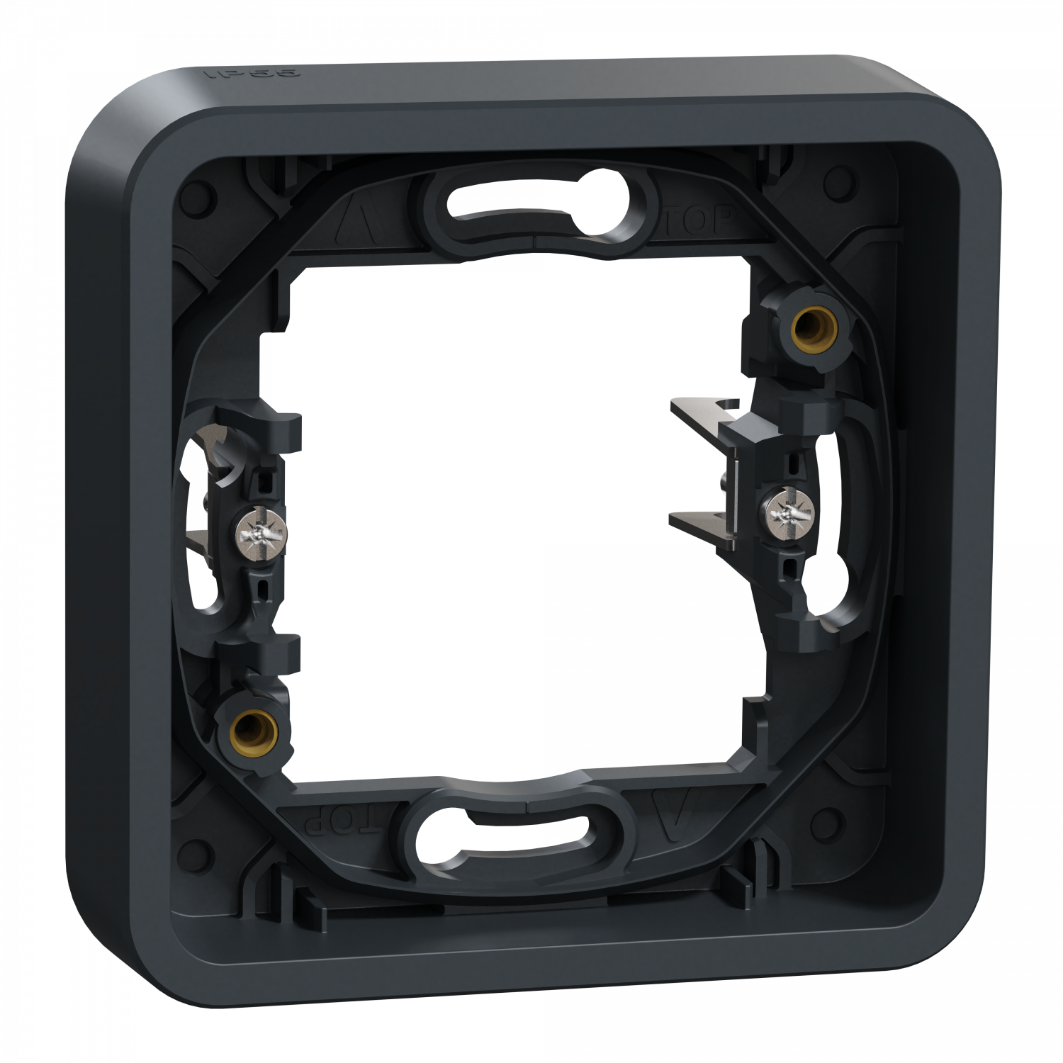 Mureva Styl - Cadre 1 poste à griffes - encastré - IP55 - IK08 - gris